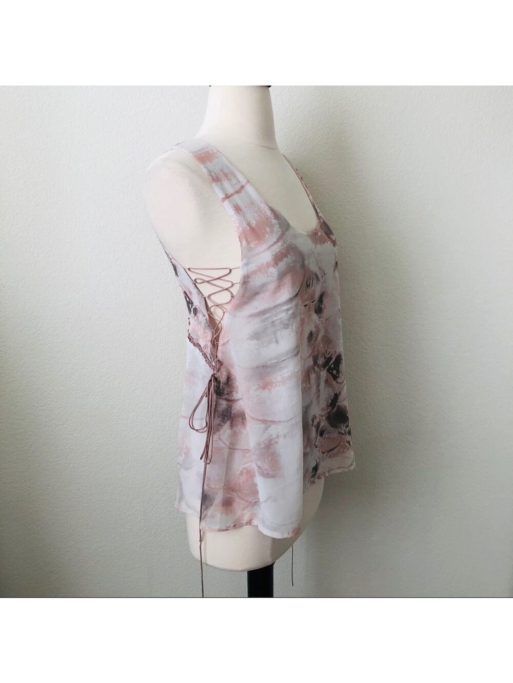 Stylestalker Reptilia lace-up sleeveless tank top